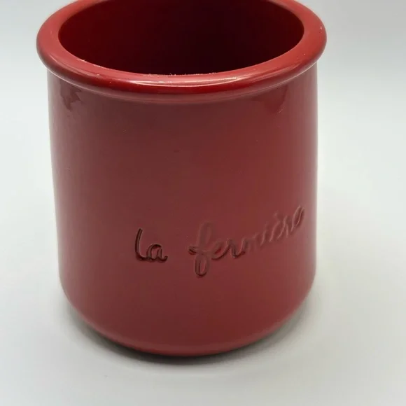 La Fermière Red Terracotta Cherub Cupid Yogurt Pot Valentine Limited Edition - Picture 3 of 5